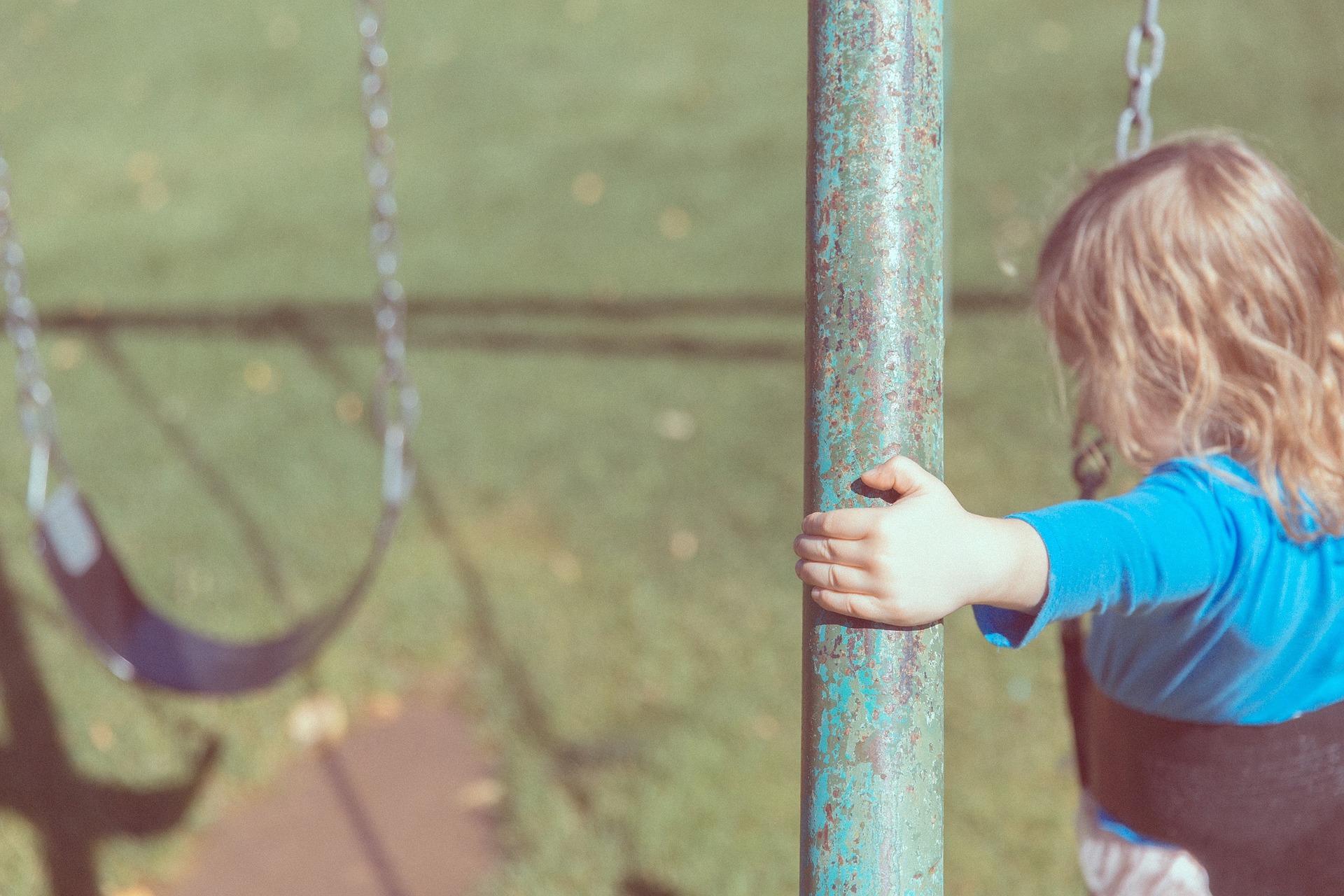 "swing, playground, people, kid, child" by "StockSnap" via Pixabay (CC0 Creative Commons)