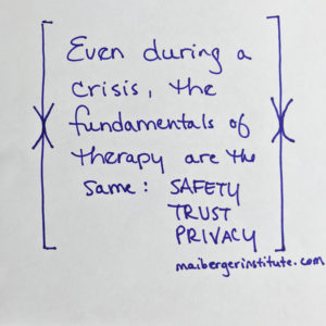 Even during a crisis, the fundamentals of therapy are the same: safety, trust, and privacy. - Remote EMDR Therapy -