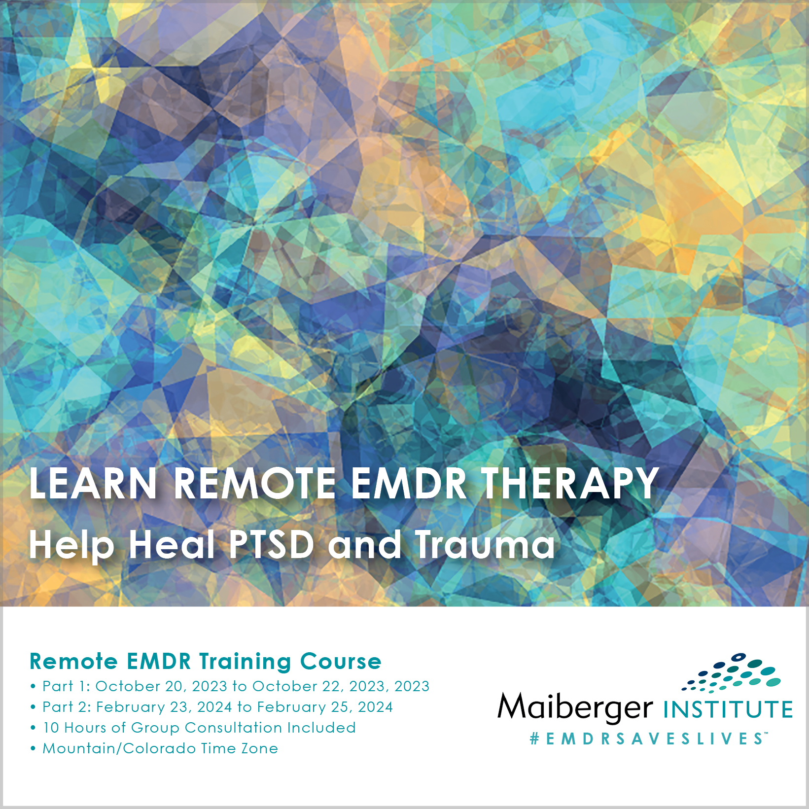 Complete Remote EMDR Training Course Part 1 October 20, 2023 to