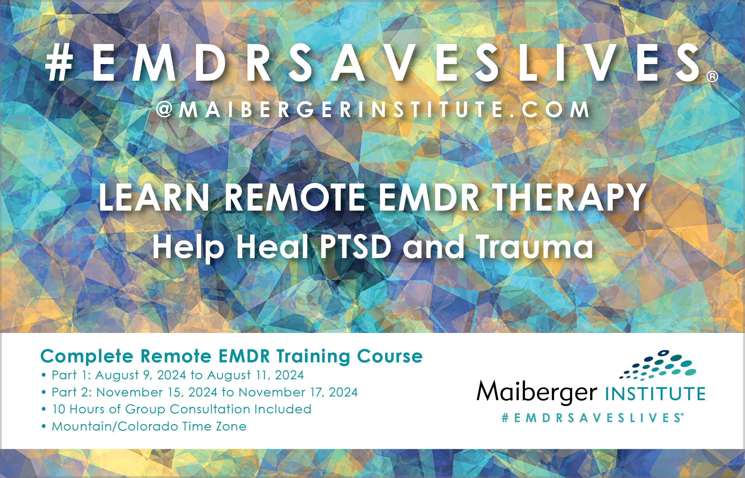 Complete Remote EMDR Training Course - August 2024 November 2024 - EMDR Events Calendar - Maiberger Institute